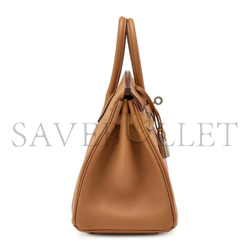 HERMES MASTER BIRKIN 25 BISCUIT SWIFT PALLADIUM HARDWARE (25*20*13cm)